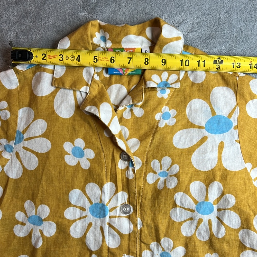 🎯Rare NWOT Big Bud Press "XL Lazy Daisy" Button Up Shirt Top Size Petite Unisex - Picture 12 of 13